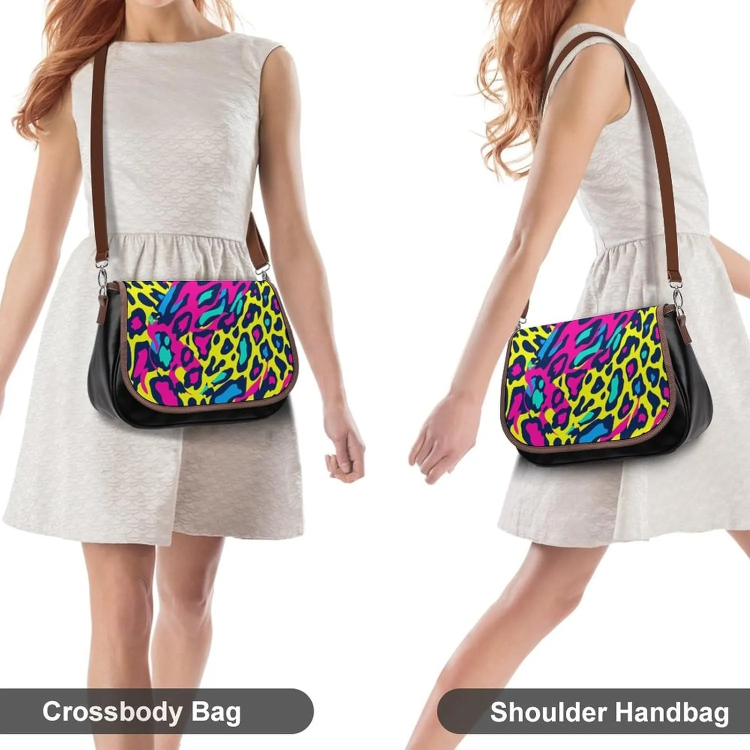 Cute Bear Crossbody Bag Leather Crossbody Bag,flapover Crossbody Bag,crossover Shoulder Bag with Adjustable Strap
