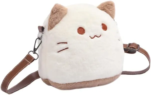 Cute Cat Plush Small Bag High Value Cartoon Doll Handbag Crossbody Bag