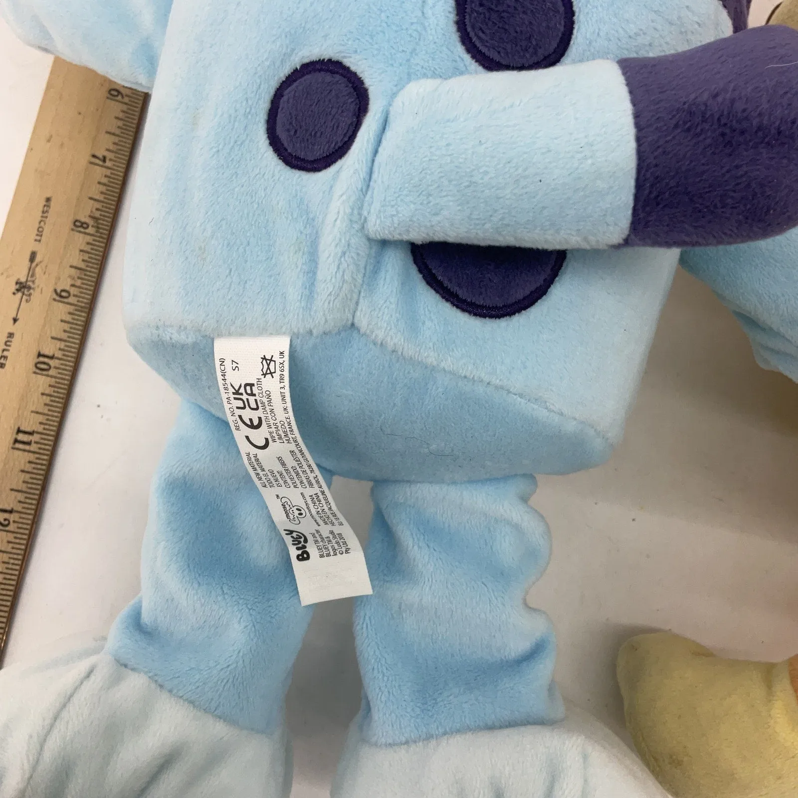 CUTE Cuddly Bluey Character Dog Cartoon Plush LOT of 2 Bingo Bluey Blue Brown