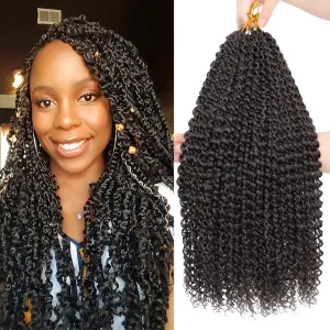 Dansama Passion Twist Hair Water Wave Braiding Hair for Butterfly Style Crochet Braids Bohemian Hair Extensions (18inch, #4, Economy Pack)