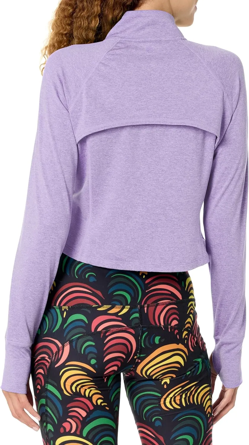 Danskin Women's Cropped Melange Active Jacket