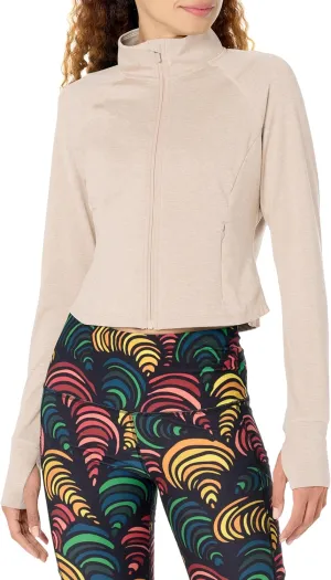 Danskin Women's Cropped Melange Active Jacket
