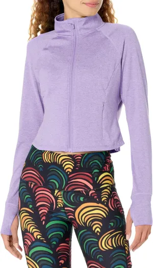 Danskin Women's Cropped Melange Active Jacket