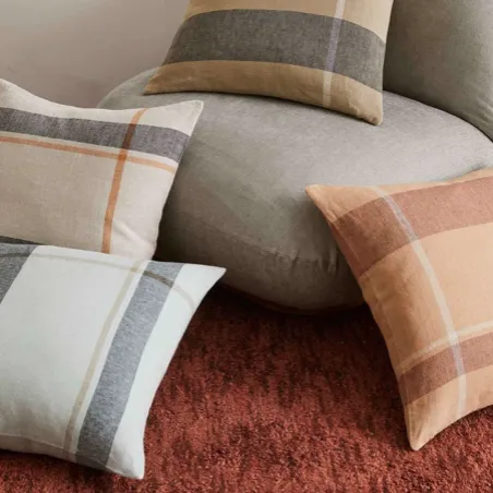 Dante linen cushion cover terracotta 50cm