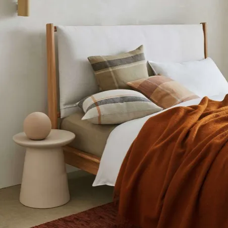 Dante linen cushion cover terracotta 50cm