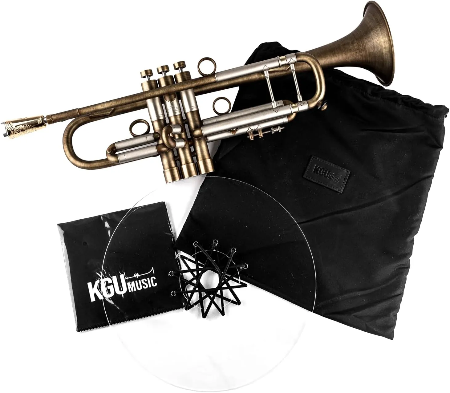 Deflector for trumpets, trombones, bass trombones, flugelhorns, saxophone mirror, acrylic reflector for horn (Clear, Wind Instruments(universal))