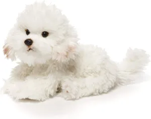 DEMDACO Animalcraft Plush Sitting Large Bichon Frise Dog Children's Stuffed Animal Toy for Boys & Girls, Large (Pack of 1)