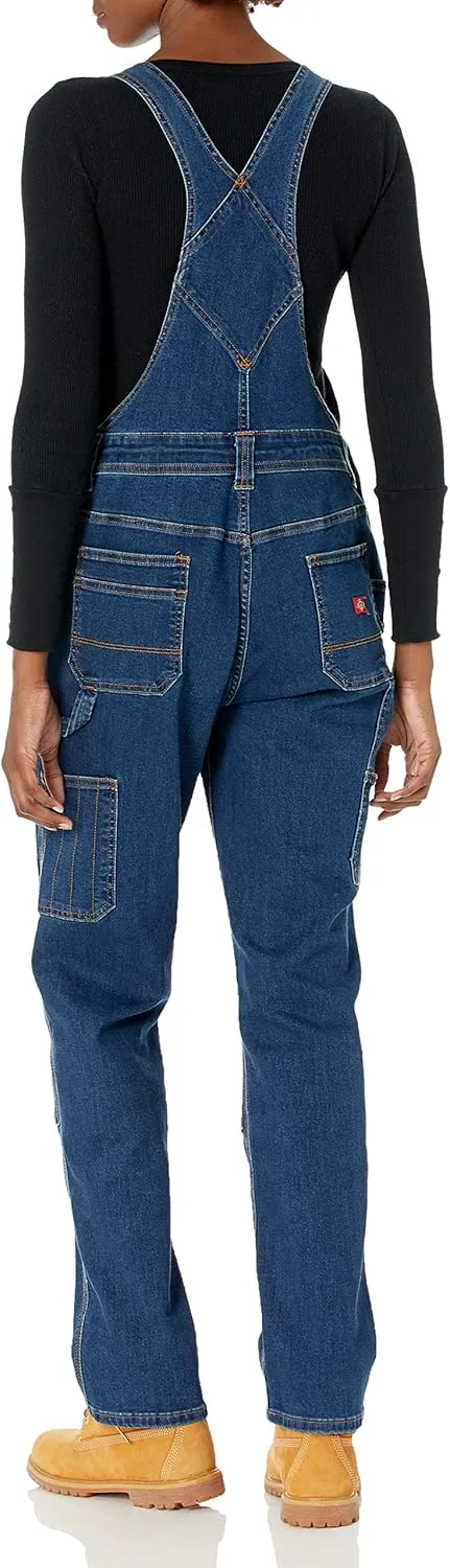 Dickies womens Denim Double Front Bib Overalls