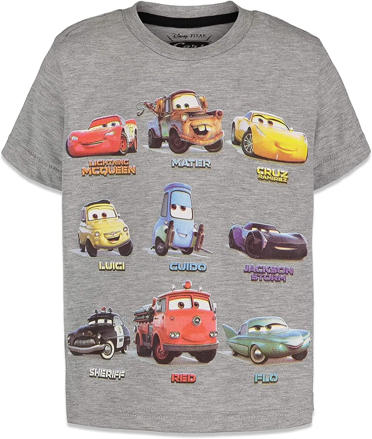Disney Pixar Cars Tow Mater Lightning McQueen 3 Pack T-Shirts Infant to Big Kid
