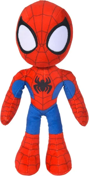 Disney Spiderverse Spiderman Action Figure 25 cm Soft Toy with Glow in The Dark Eyes,Blue,Purple,White