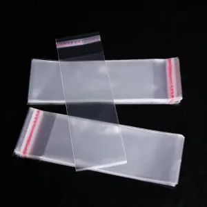 DMS RETAIL Plastic polythene Clear Transparent bags small size Self Adhesive BOPP Resealable Plastic pouch Bags for jwellery packaging 2X8 Inches pack of (700)