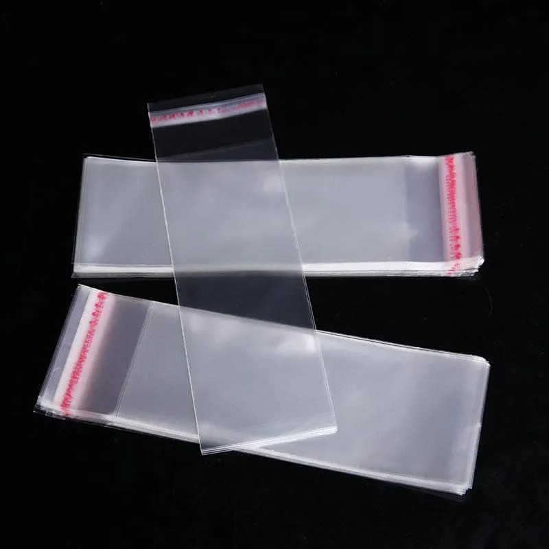DMS RETAIL Plastic polythene Clear Transparent bags small size Self Adhesive BOPP Resealable Plastic pouch Bags for jwellery packaging 2X8 Inches pack of (700)