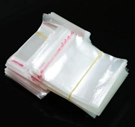 DMS RETAIL Self Adhesive Resealable transparent 2X6 inches - BOPP plastic covers for packing,plastic bags Self Adhesive Clear Transparent Plastic Seal Pouch/Poly bag Pack Of (50)