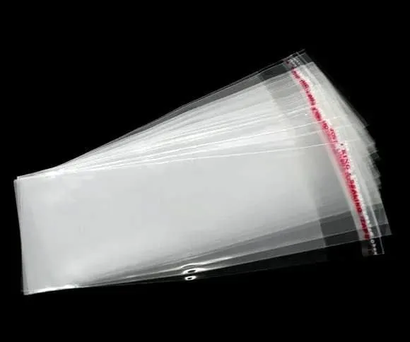 DMS RETAIL Transparent Plastic Packing Bags Adhesive Plastic Poly Bag Clear Self Adhesive Plastic Bags Size 3X8 Inches Pack Of (500)