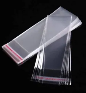 DMS RETAIL Transparent Plastic Packing Bags Adhesive Plastic Poly Bag Clear Self Adhesive Plastic Bags Size 3X8 Inches Pack Of (500)