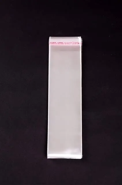 DMS RETAIL Transparent Plastic Packing Bags Adhesive Plastic Poly Bag Clear Self Adhesive Plastic Bags Size 3X8 Inches Pack Of (500)