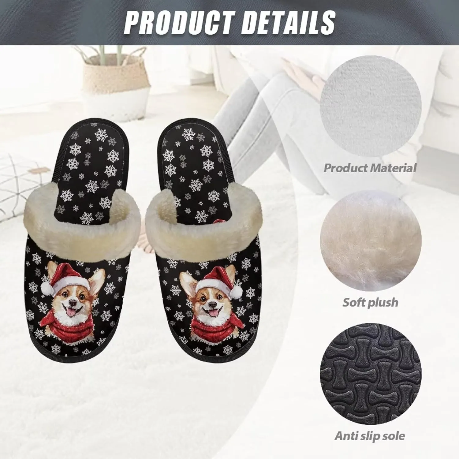Dolyues Cute Animal Slipper Soft Lightweight Green House Shoes Warm Winter Thin Fur Fuzzt Fannel Indoor Slipper