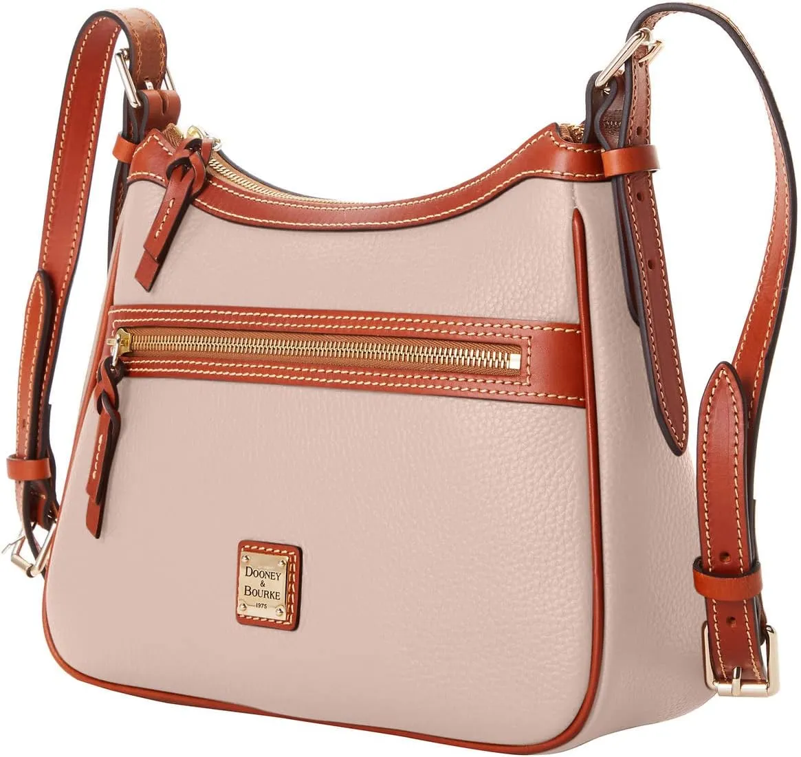 Dooney & Bourke Women's Presley Crossbody in Pebble Grain Leather, Medium Sized Handbag with Adjustable Shoulder Strap