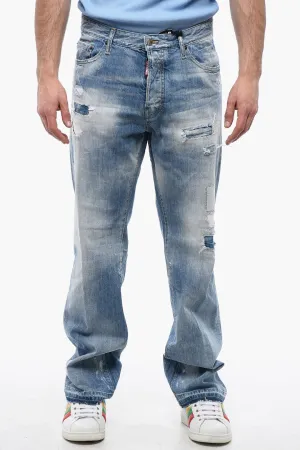 Dsquared2 Distressed ROADIE Denims with Light Wash