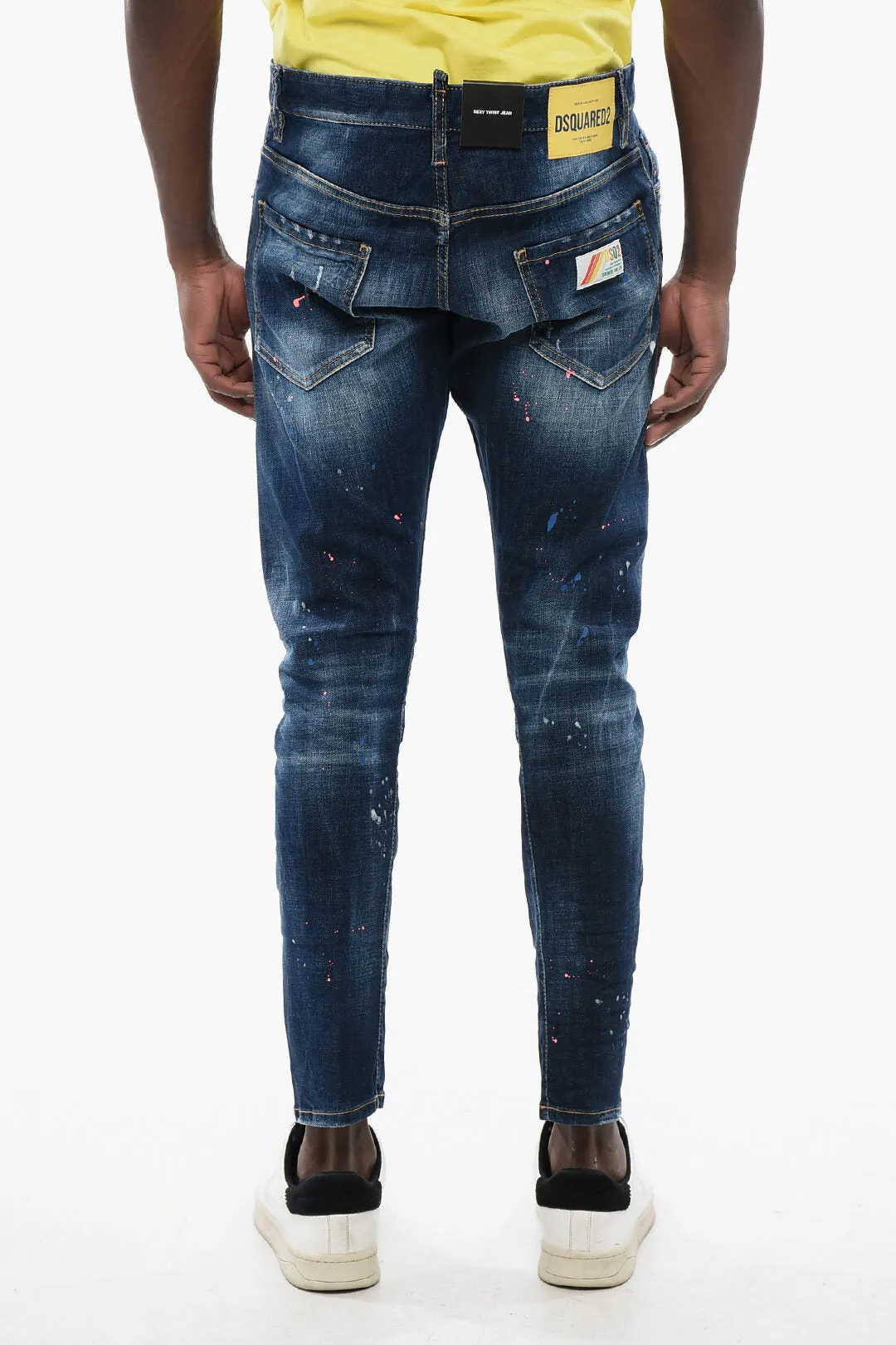 Dsquared2 Distressed SEXY TWIST Denims with Dark Wash