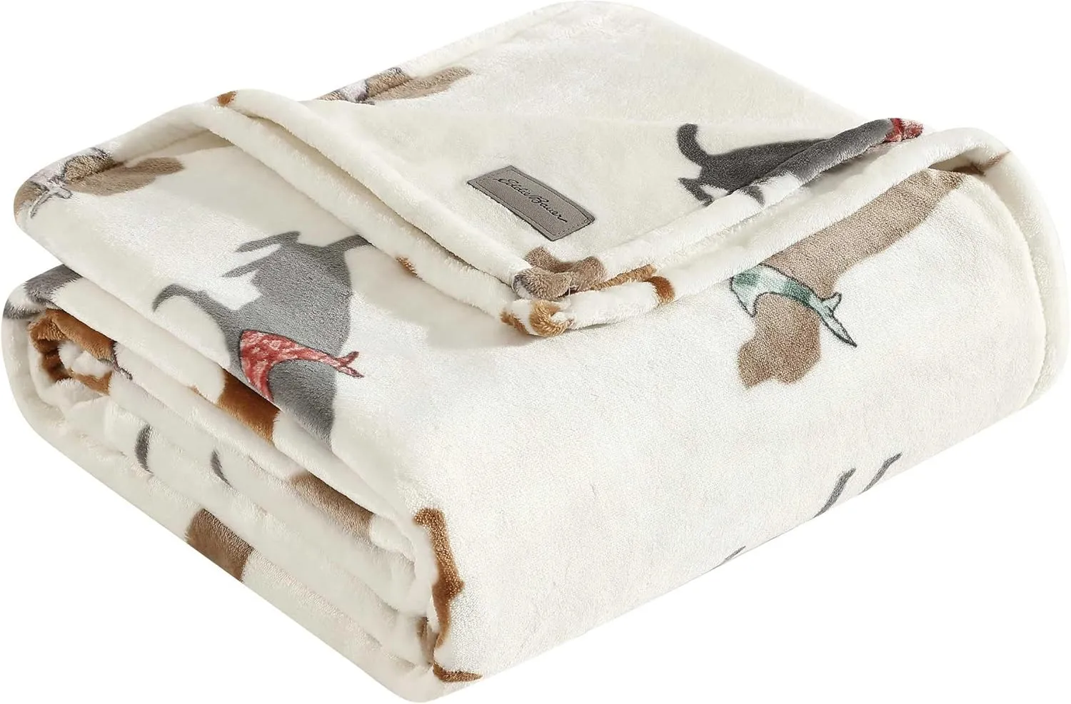Eddie Bauer - King Blanket, Ultra Plush Bedding, Lightweight Home Decor for All Seasons (Dogs with Scarves White, King)