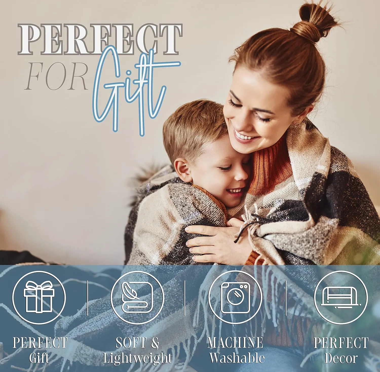Elegant Comfort Lightweight Printed Throw Blanket- All Season, Ultra Soft, Cozy and Plush- Decorative Throw Blankets, Perfect for Lounging, 50 x 60 inches, Llama, Throw Blanket