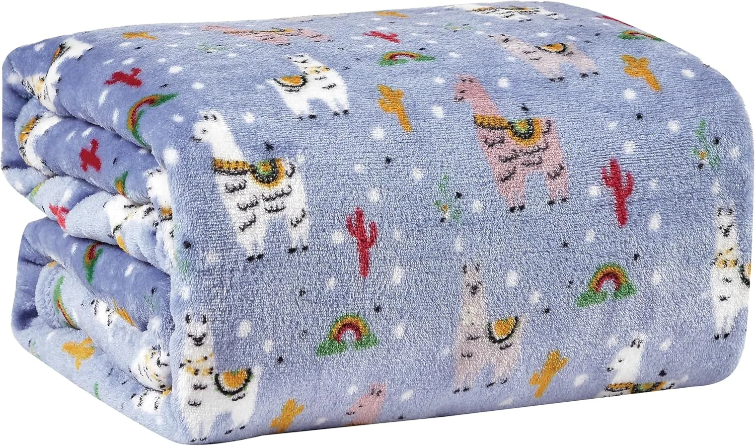 Elegant Comfort Lightweight Printed Throw Blanket- All Season, Ultra Soft, Cozy and Plush- Decorative Throw Blankets, Perfect for Lounging, 50 x 60 inches, Llama, Throw Blanket