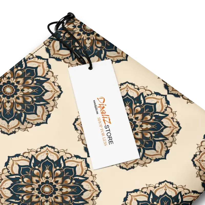 Elevate with Faux Leather Mandal Pattern Crossbody Bag