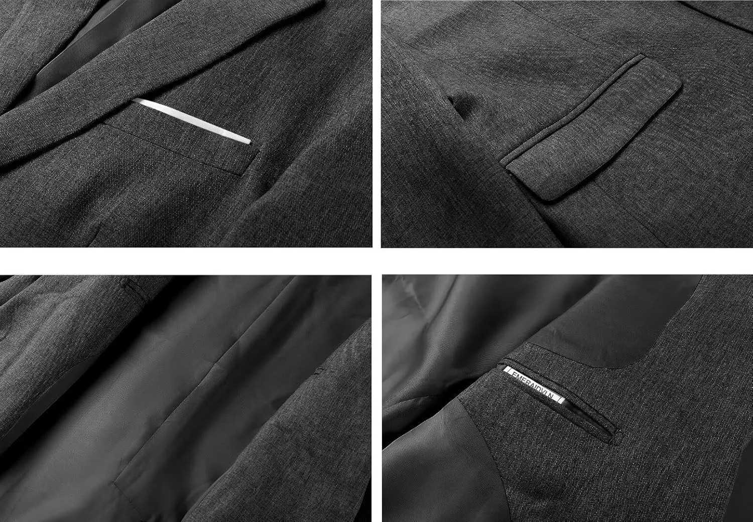 EMERAIDVLN Mens Western Blazer Slim Fit Western Suit Jacket Lightweight Casual Linen Texture One Button Sport Coat