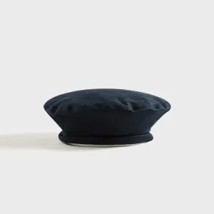 Engineered Garments Beret - A Dark Navy CL Java Cloth