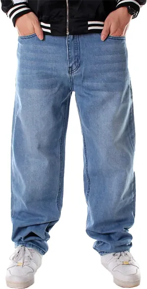 EnllerviiD Men's Baggy Hip Hop Denim Jeans Loose Fit Vintage Skateboard Skater Dance Pants