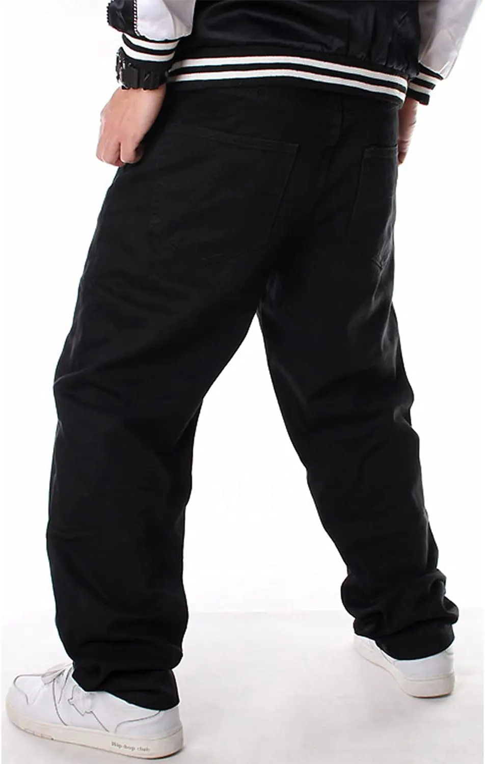 EnllerviiD Men's Baggy Hip Hop Denim Jeans Loose Fit Vintage Skateboard Skater Dance Pants