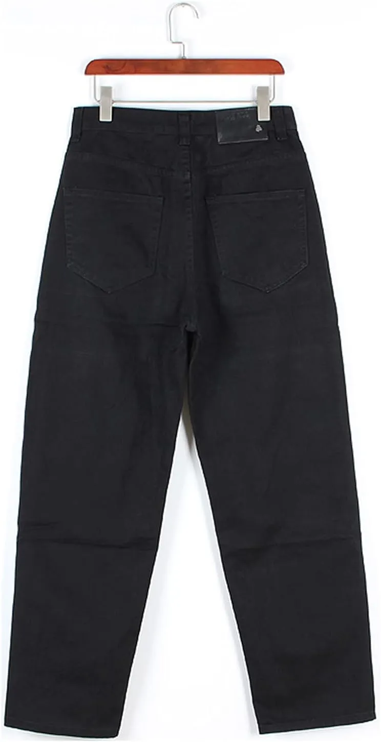 EnllerviiD Men's Baggy Hip Hop Denim Jeans Loose Fit Vintage Skateboard Skater Dance Pants