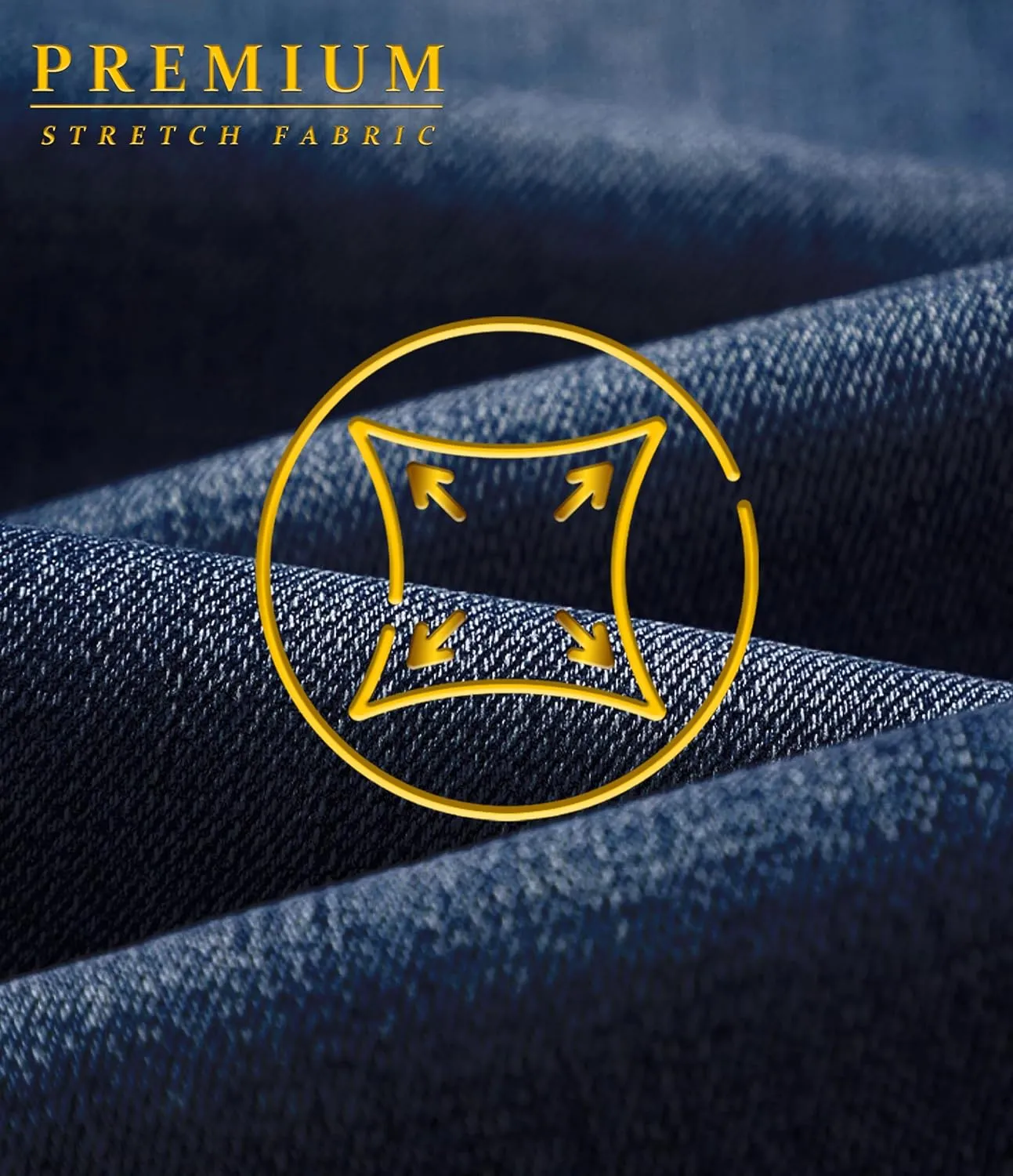ETHANOL Mens Super Comfy Straight Stretch Knit Jersey Denim Five Pocket Jean