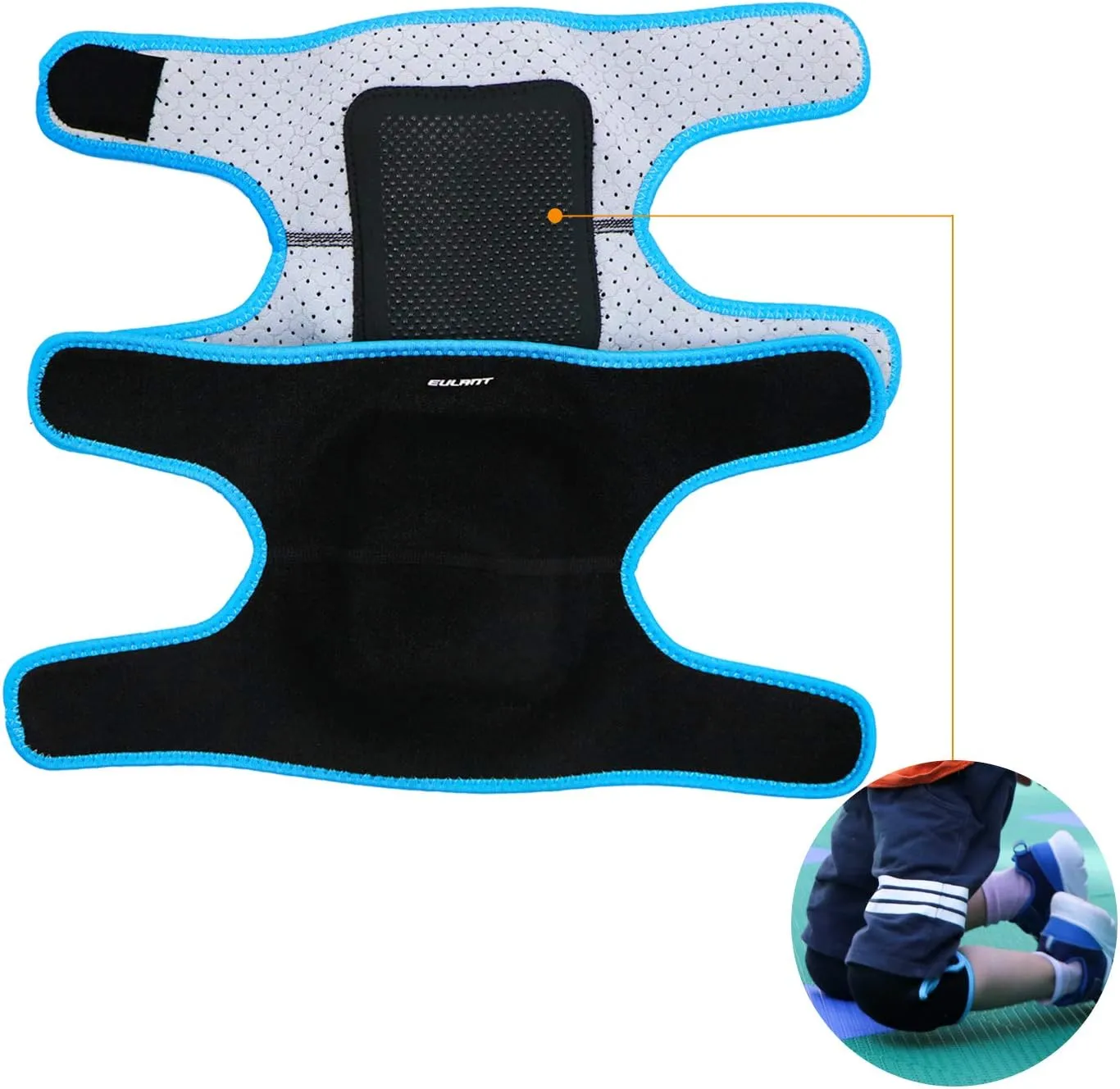 Eulant Adjustable Soft Elbow and Knee Pads for Kids, Child Protective Pad Sets for Bicycle, Roller Skating, Basketball, Football, Volleyball, Dancing, Kneeling