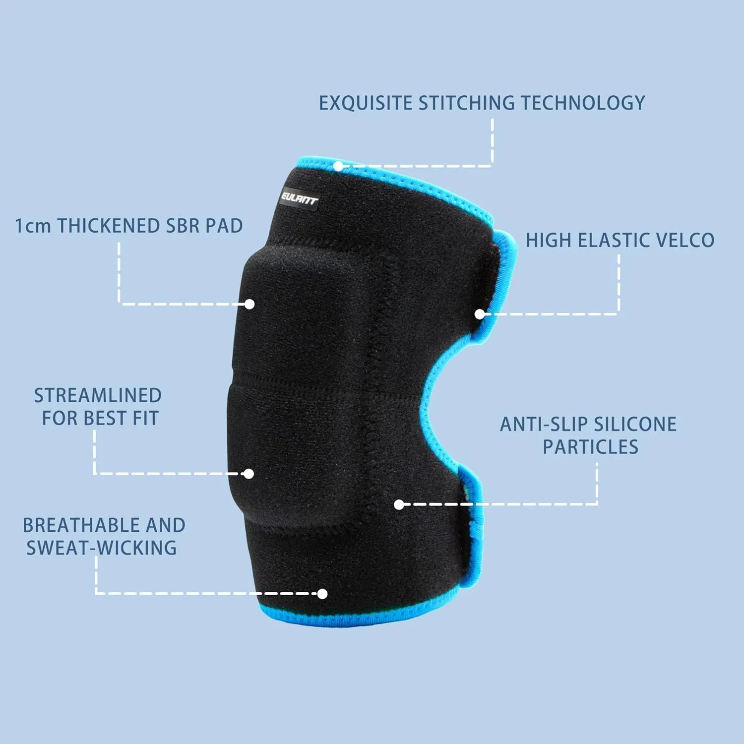 Eulant Adjustable Soft Elbow and Knee Pads for Kids, Child Protective Pad Sets for Bicycle, Roller Skating, Basketball, Football, Volleyball, Dancing, Kneeling