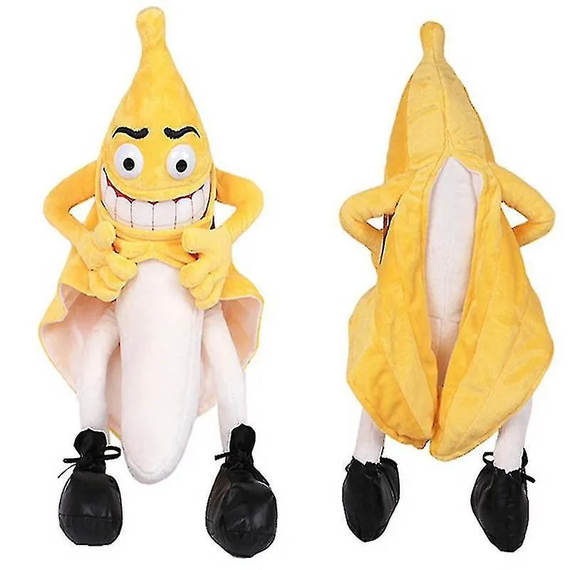 Evil Banana Man Funny Novelty Stuffed Plush Toy Fruit Cute Soft Stuffed Doll We