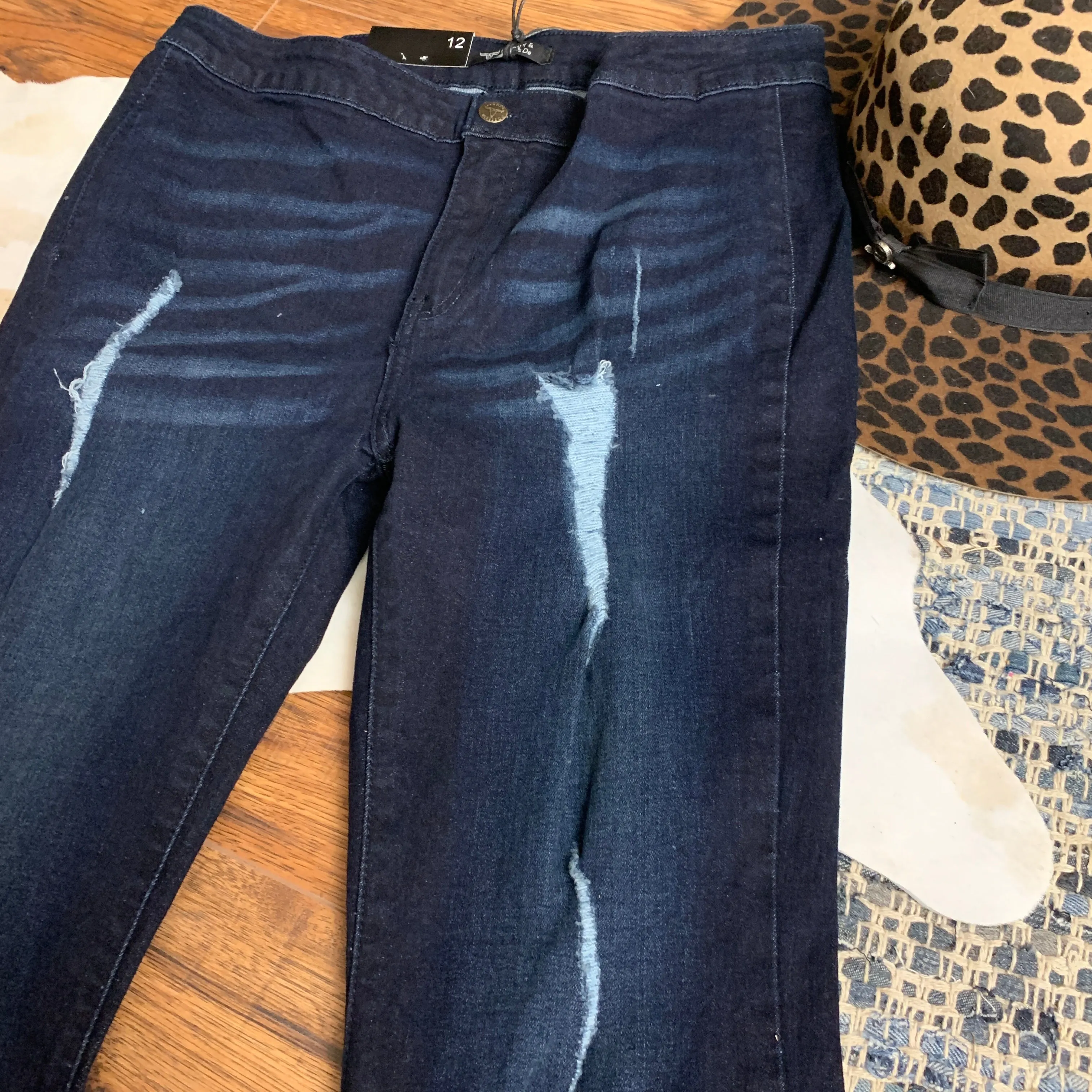 Extreme Dark Wash Destroyed Flare