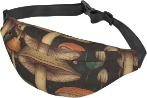 Fanny Pack for Men Women Waist Bag Adjustable Waist Pack Crossbody Belt Bag Mushroom art Bum Bag