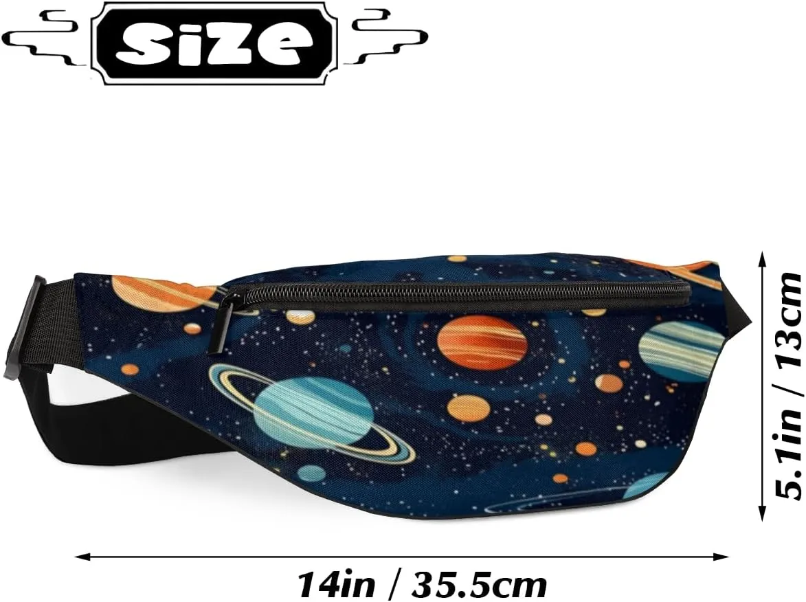Fanny Pack for Women Men Cartoon Stars Waist Pack Crossbody Bag with Adjustable Straps for Hiking Running Walking Travel Cycling