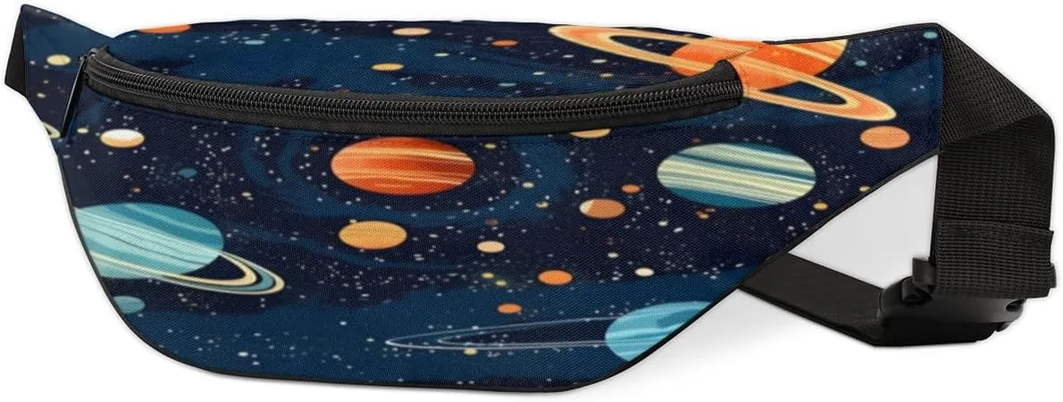 Fanny Pack for Women Men Cartoon Stars Waist Pack Crossbody Bag with Adjustable Straps for Hiking Running Walking Travel Cycling