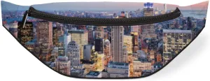 Fanny Pack for Women Men Modern City Pattern Waist Pack Crossbody Bag with Adjustable Straps for Hiking Running Walking Travel Cycling