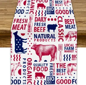 Farm Animal Table Runner,Rustic Country Farmhouse Dinner Table Decoration for Home Living Room Kitchen Dining Room 13x120in