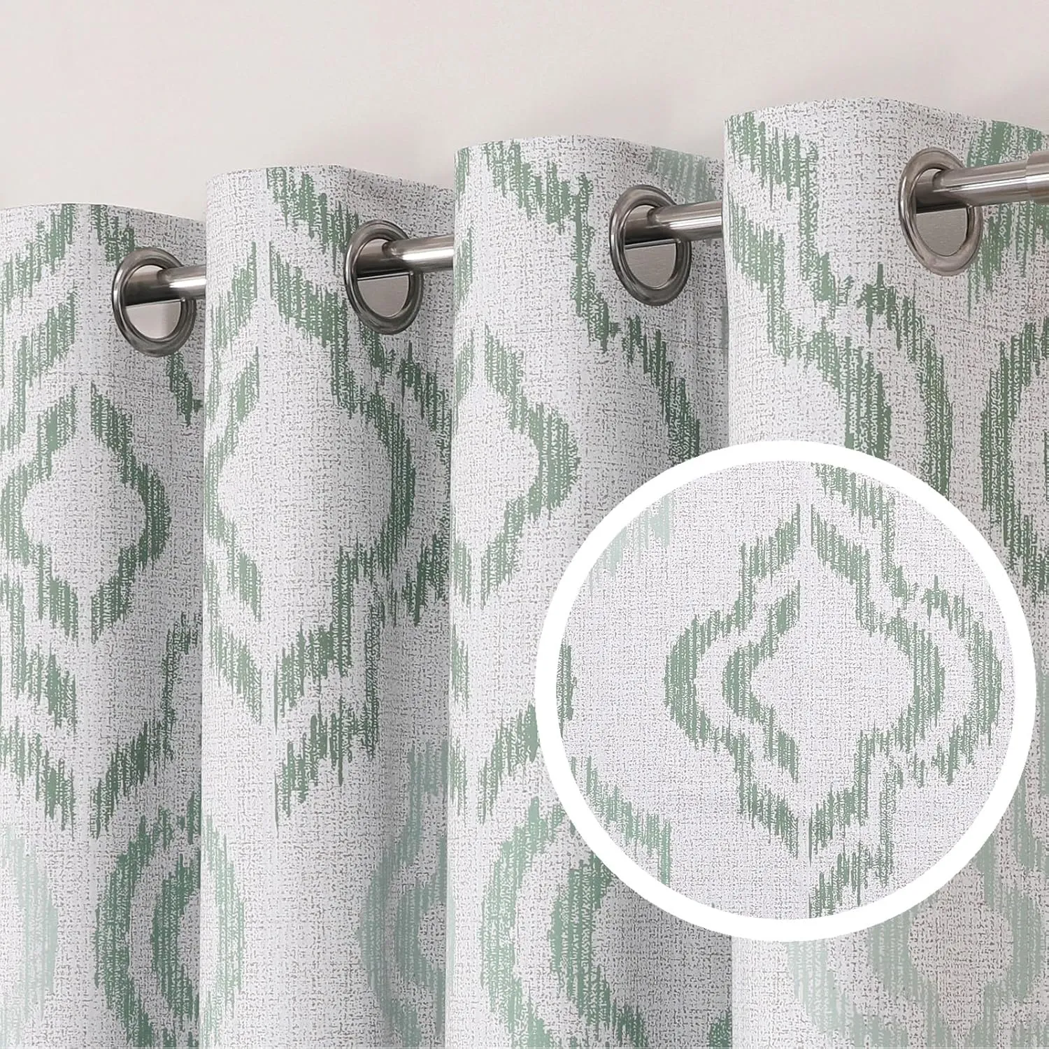 Farmhouse Blackout Curtains, 84 Inches Long, Set of 2 Panels Grommet Top for Living Room,Window Treatment Sets, Vintage Country Style Floral Light Beige, W 52xL 84 Inch