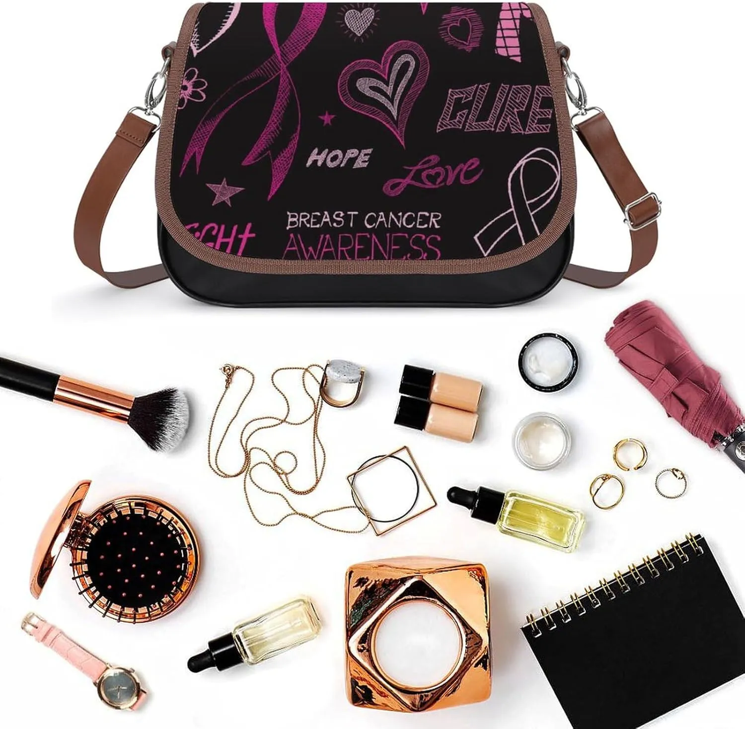Fashion Crossbody Bag Vintage Leather Shoulder Purse With Adjustable Strap