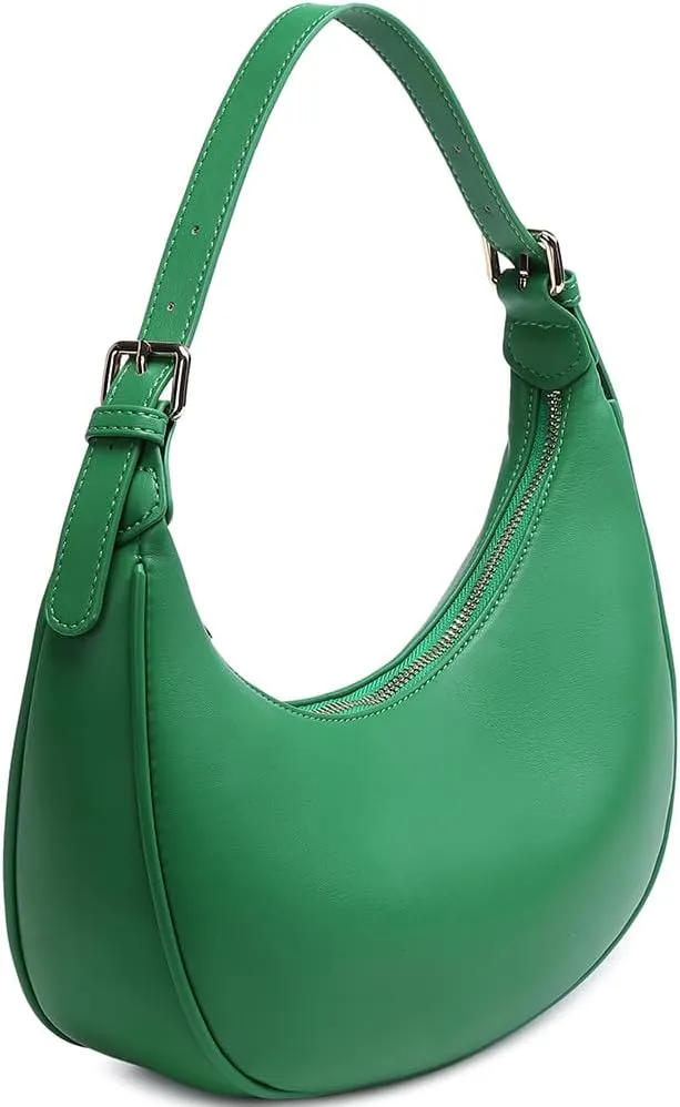 Fashion Small Crescent Underarm Shoulder Bag for Women Trendy Purse Hobo Handbags Clutch Crossbody Bag