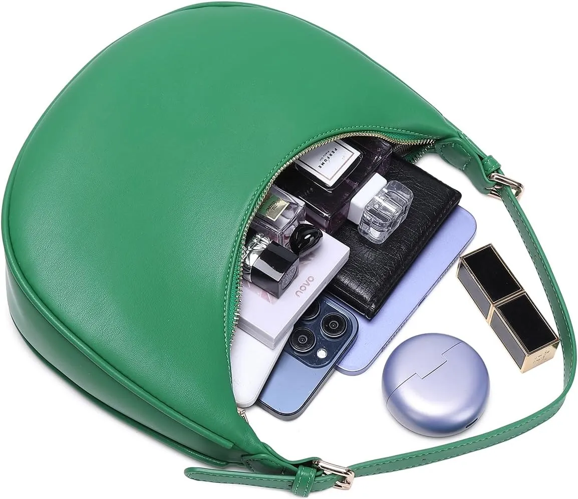 Fashion Small Crescent Underarm Shoulder Bag for Women Trendy Purse Hobo Handbags Clutch Crossbody Bag