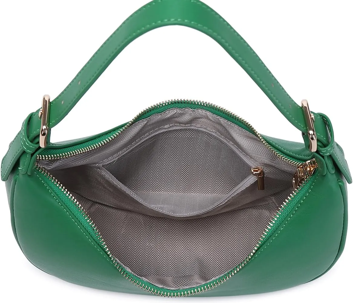 Fashion Small Crescent Underarm Shoulder Bag for Women Trendy Purse Hobo Handbags Clutch Crossbody Bag