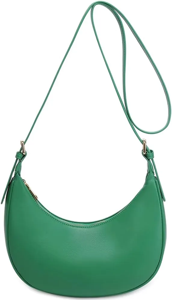 Fashion Small Crescent Underarm Shoulder Bag for Women Trendy Purse Hobo Handbags Clutch Crossbody Bag