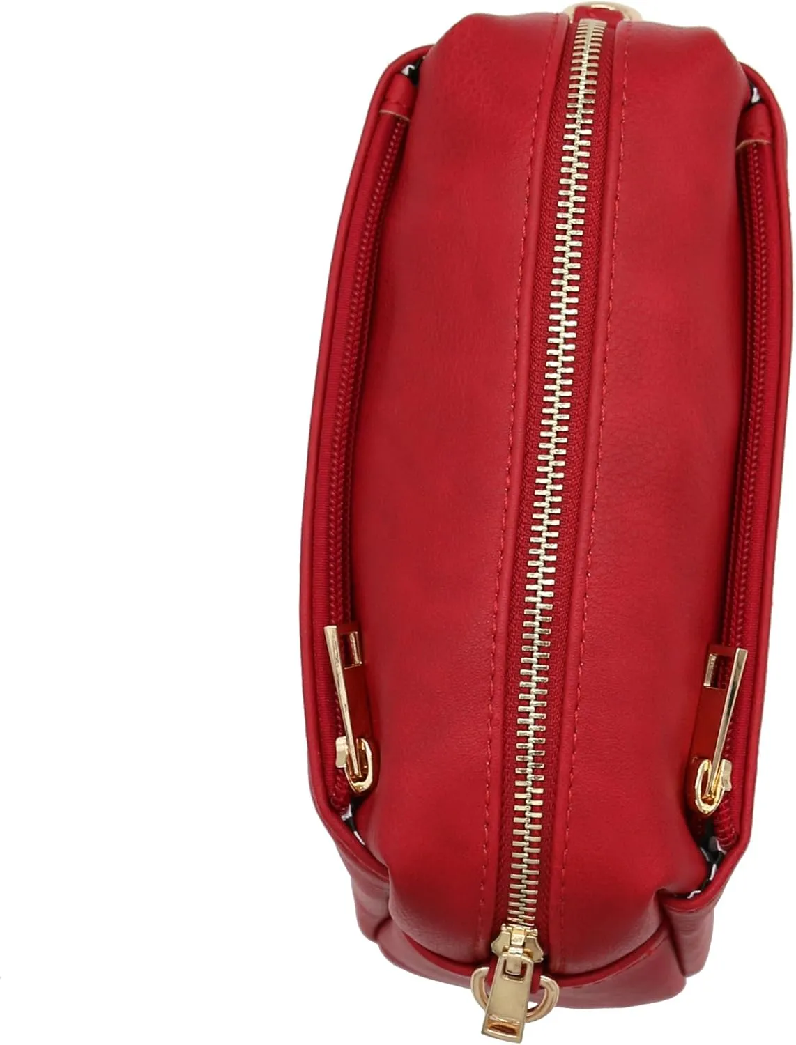 FashionPuzzle Triple Zip Small Crossbody Bag